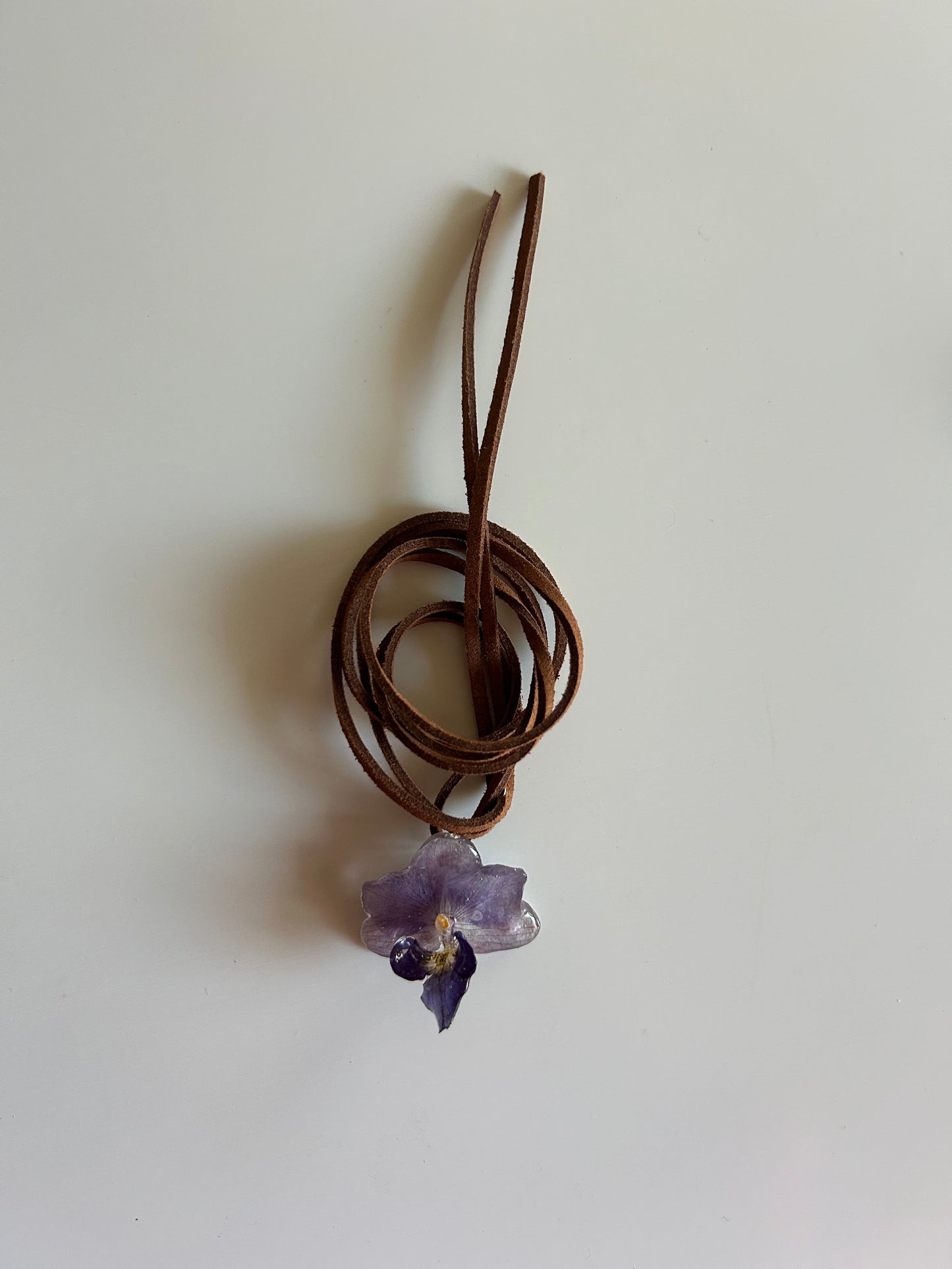 mini purple orchid choker