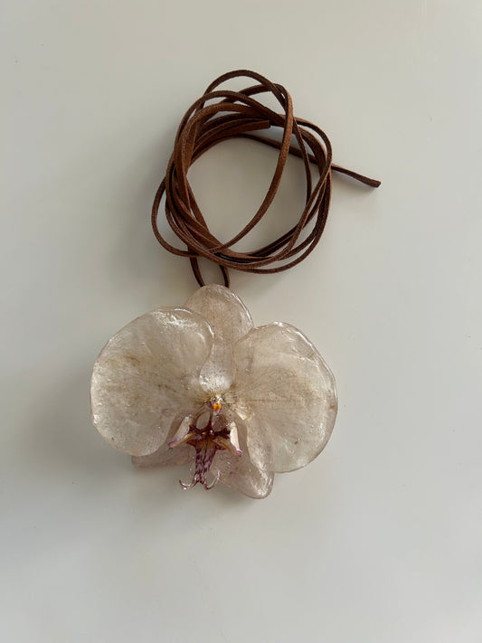 pink orchid choker