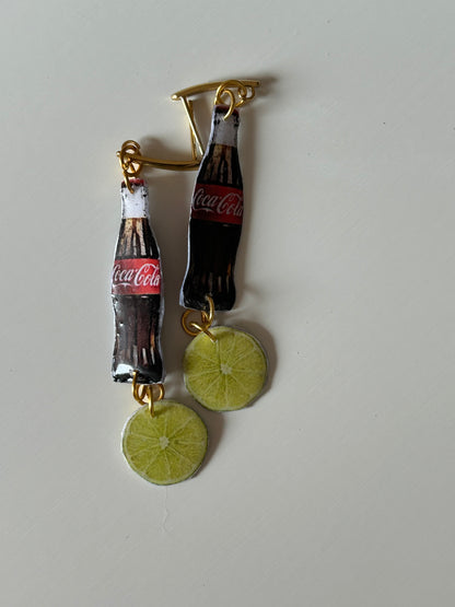 coke & lime earrings