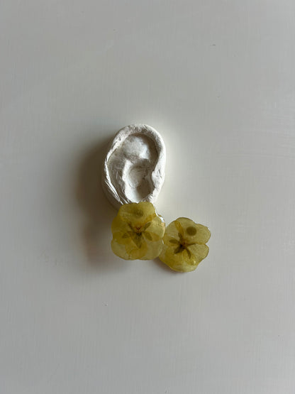 pansy stud earrings