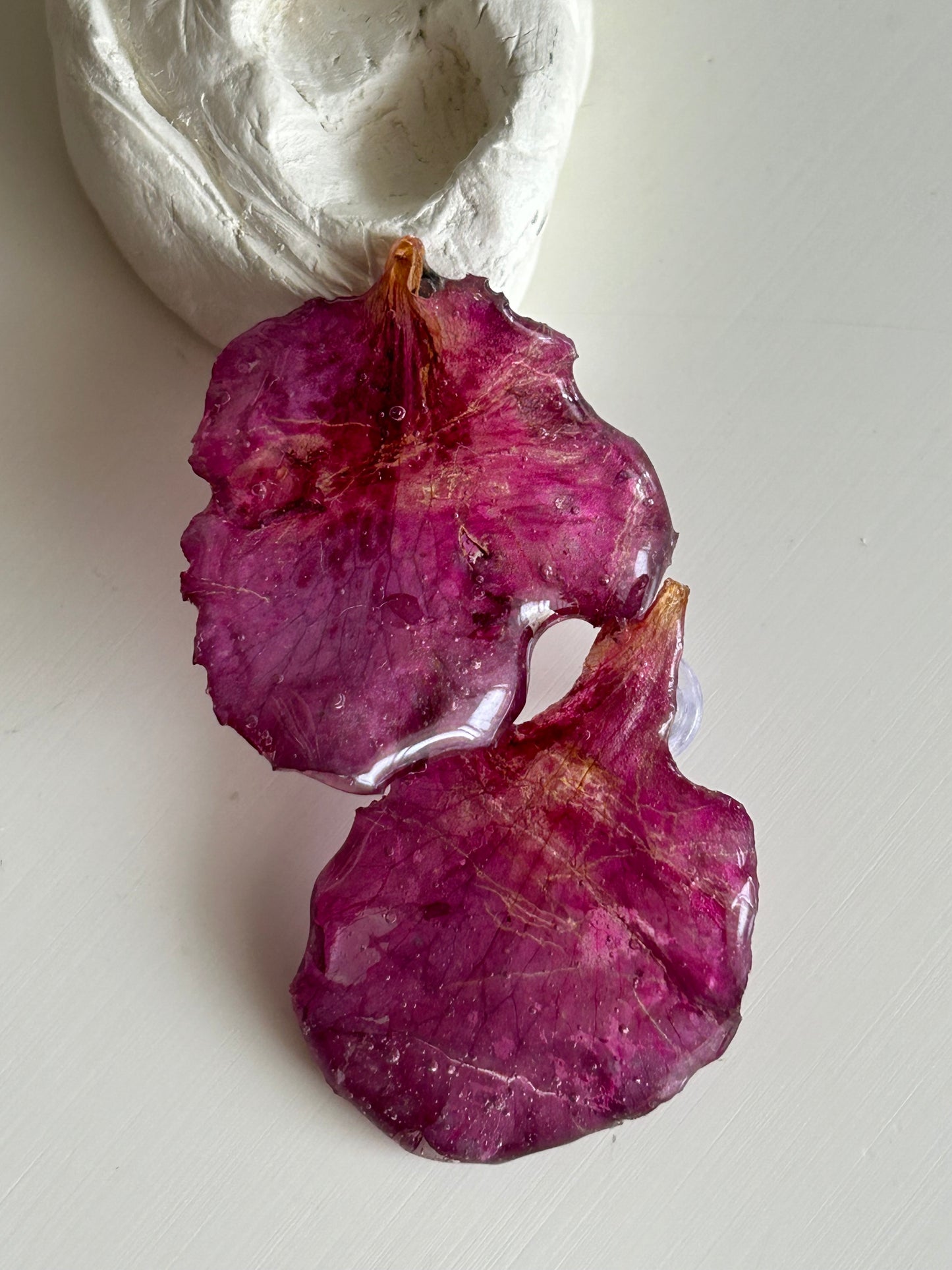 azalea petal stud earrings