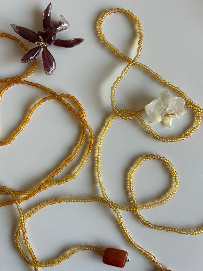 mini orchid amber choker