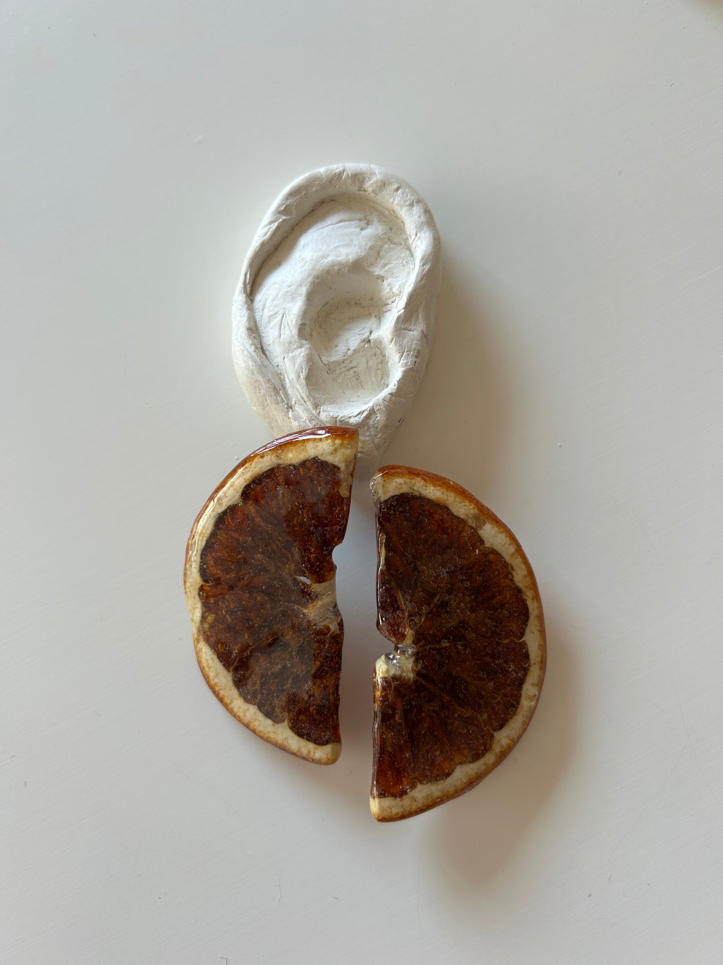 brincos fatias de laranja