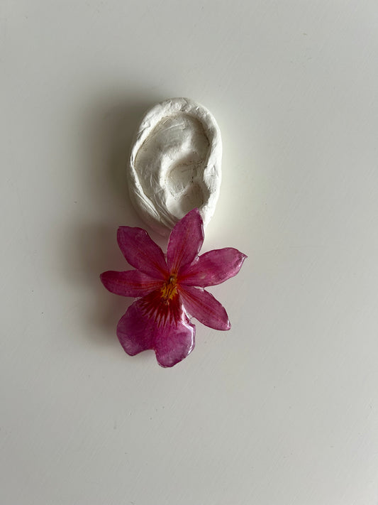 orchid stud earrings