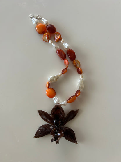 orchid necklace