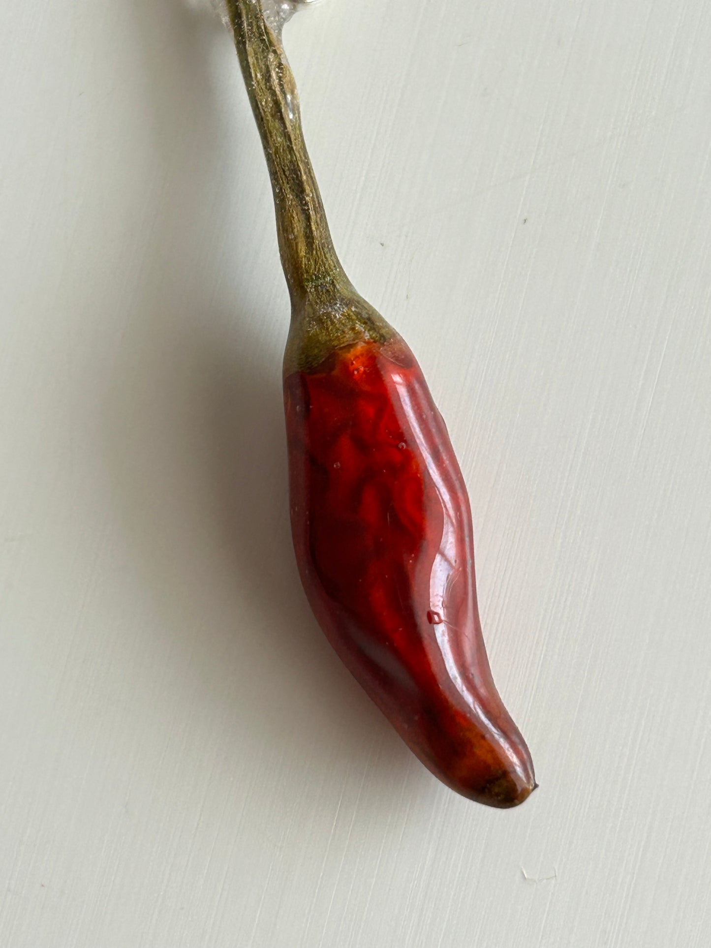 chili pepper silver necklace