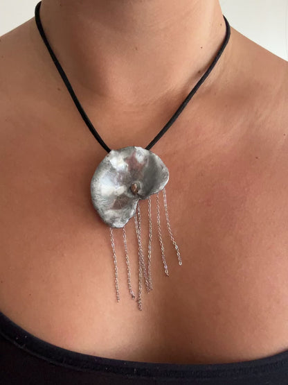 silver anthurium choker